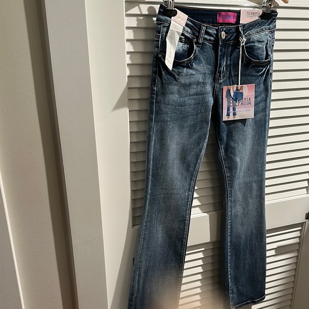 NWT Telepatia Low Rise Bootcut five pocket Jeans.